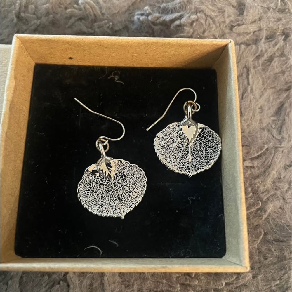 Intricate Silver Leaf Earrings